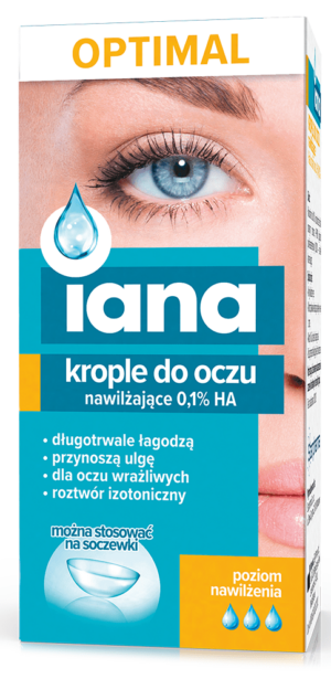 IANA Krople do oczu nawilżające 0,1% HA OPTIMA 10ml