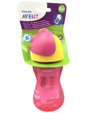 AVENT Kubek z giętką słomką 12m 300ml Girl (798/02)
