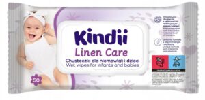 KINDII Chusteczki dla niemowląt i dzieci Linen Care 50szt.