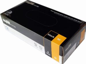 ZARYS Rękawice nitrylowe, BLACK, bezpudrowe rozm. M '100