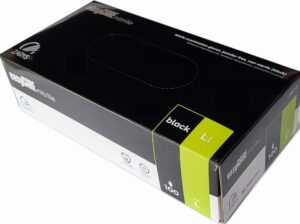 ZARYS Rękawice nitrylowe, BLACK, bezpudrowe rozm. L '100