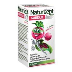 AFLOFARM NATUR-SEPT 6 szt. Lizaki na gardło smak wiśniowy