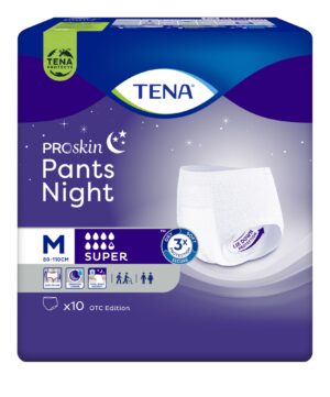 TENA Pants ProSkin Super Night M OTC Edition , majtki chłonne na noc, 10 sztuk