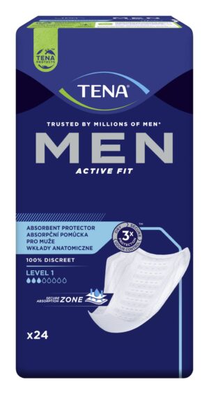 TENA Men Light LEVEL 1, wkładki anatomiczne, 24 sztuk