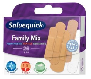 SALVEQUICK MED plastry FAMILY mix 26szt.