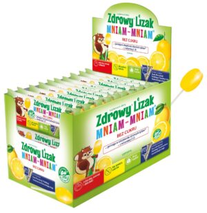 Starpharma Zdrowy Lizak Mniam-Mniam CYTRYNA bez cukru 40szt.