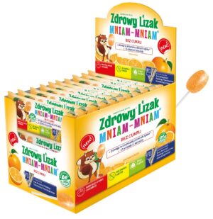 Starpharma Zdrowy Lizak Mniam-Mniam POMARAŃCZA bez cukru (d.40szt )