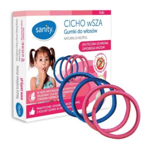 Sanity Cicho wSZA Gumki Do Włosów Zapobiegające Wszawicy 4szt.