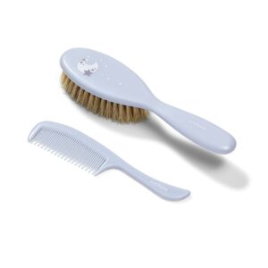Babyono Szczotka z naturalnym super miękkim włosiem z grzebieniem 0m+