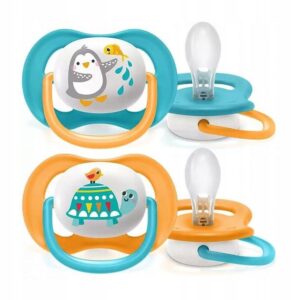 AVENT Smoczki do uspokajania ULTRA AIR Pingwin/Żółw 6-18m Boy 2szt.