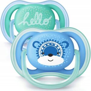 AVENT Smoczki do uspokajania ULTRA AIR Hello/Jeż 6-18m Boy 2szt.
