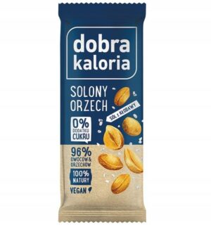KUBARA Dobra Kaloria Baton Owocowy Solony Orzech (sól z Kłodawy) 35g