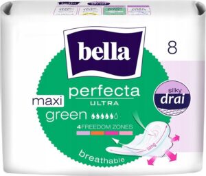 BELLA Podpaski Supercienkie PERFECTA Ultra Maxi Green 8szt.