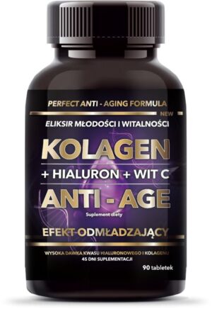 INTENSON Kolagen Anti - Age z kwasem hialuronowym i wit.C 90 tabletek