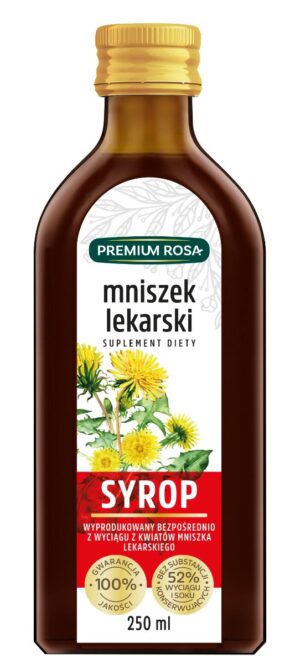 PREMIUM ROSA Syrop suplement diety z Kwiatów Mniszka Lekarskiego 250ml