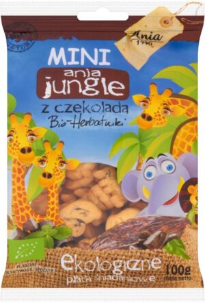 ANIA Herbatniki Bio Jungle z Czekoladą 100g