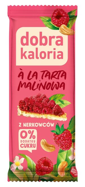 KUBARA Dobra Kaloria Baton z nerkowców ala tarta malinowa 35g