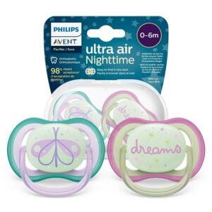AVENT Smoczki do uspokajania ULTRA AIR NIGHT 0-6m 2szt (376/19)