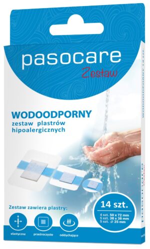 PASOCARE zestaw plastrów wodoodpornych PLUS 14szt.