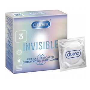 DUREX Prezerwatywa INVISIBLE Najcieńsza Prezerwatywa dodatkowo nawilżana 3szt.