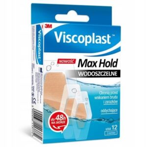 3M VISCOPLAST MAX HOLD wodoodporny zestaw plastrów 12szt.