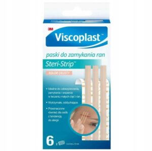 3M VISCOPLAST Steri-Strip paski do zamykania ran 6mm x 75mm 6szt.