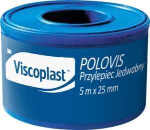 3M VISCOPLAST POLOVIS przylepiec jedwabny w rozmarze 5m x 25mm rolka 1szt.