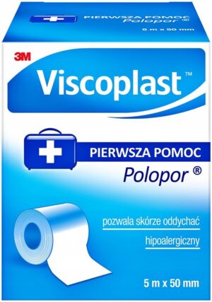 3M VISCOPLAST POLOPOR Przylepiec w rozmiarze 5m x 50mm pudełko 1szt.