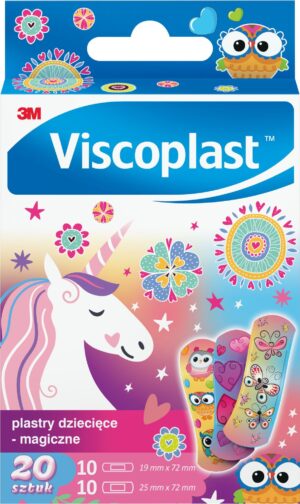 3M VISCOPLAST Plastry dziecięce - magiczne 2 rozmiary pudełko 20szt.