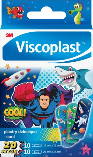 3M VISCOPLAST Plastry dziecięce - cool 2 rozmiary pudełko 20szt.