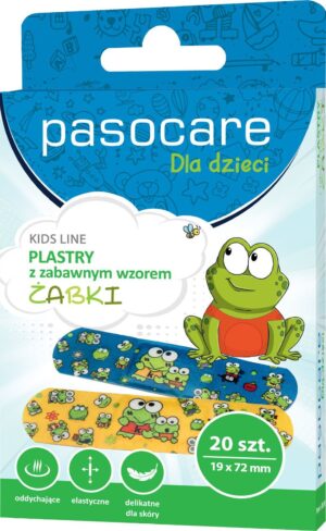 PASOCARE Zestaw Plastrów ŻABKI KIDS LINE 20szt.