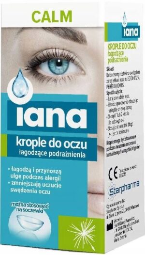 IANA Krople do oczu łagodzące podrażnienia CALM 10ml