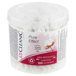 Patyczki higieniczne Cleanic Pure Effect 200szt. pudełko okrągłe