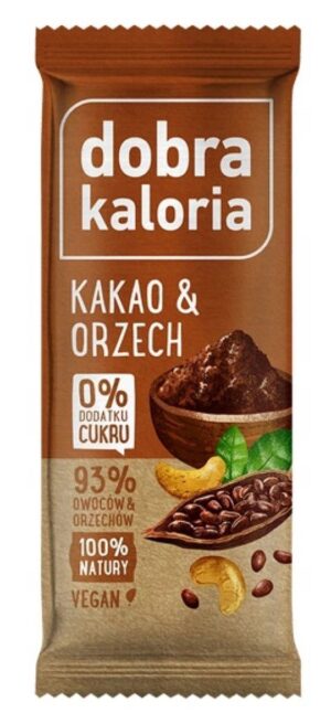 KUBARA Dobra Kaloria Baton Owocowy Kakao & Orzech 35g