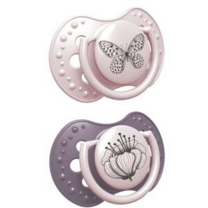 LOVI Smoczek do uspokajania silikonowy dynamiczny 3-6m 2szt. Botanic Girl