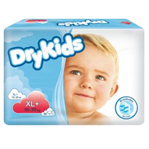 Dry Kids XL+ (15-30 kg), pieluchy dla dzieci, 30szt.