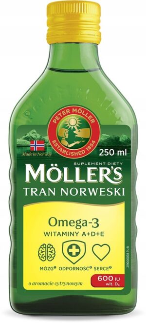 Möller's Tran Norweski Cytrynowy 250ml