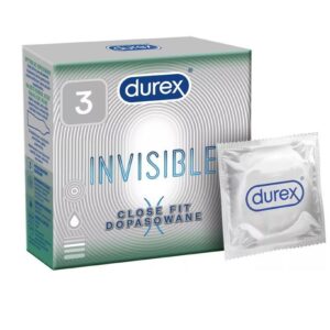 DUREX Prezerwatywa INVISIBLE Close Fit dopasowane 3szt.