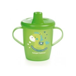 CANPOL Kubek Niekapek twardy ustnik 9m+ 250ml zielony