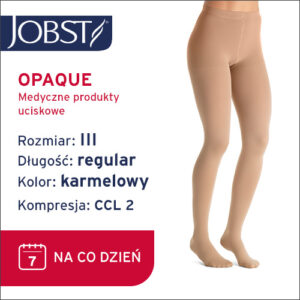 JOBST Rajstopy Opaque, zamknięte palce, CCL2 Kolor karmelowy rozm. III