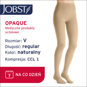 JOBST Rajstopy Opaque, zamknięte palce, CCL1 Kolor naturalny rozm. V