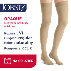 JOBST Pończochy Opaque samonośne AG, zamknięte palce, klasa kompresji CCL2 Kolor naturalny rozm. VI Krótka data