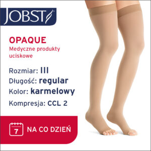 JOBST Pończochy Opaque, otwarte palce, CCL2, Kolor karmelowy, rozm. III