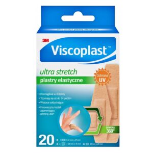 3M VISCOPLAST ULTRA STRETCH zestaw plastrów 3 rozmiary 20szt.