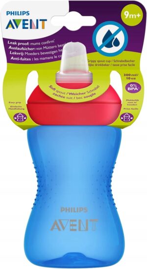 AVENT Kubek z miękkim ustnikiem 9m 300ml Niebieski (802/01)