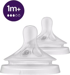 AVENT Responsywny smoczek na butelkę NATURAL 1m 2szt (SCY963/02)