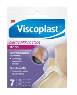 3M VISCOPLAST Plastry hydrokoloidowe MIX na stopę '7 szt.