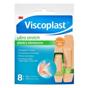 3M VISCOPLAST ULTRA STRETCH zestaw plastrów 2 rozmiary pudełko 8 szt