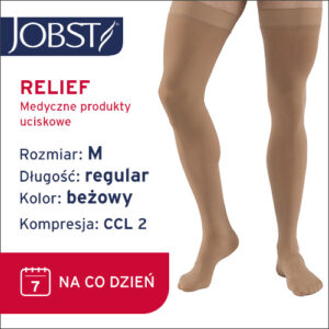 JOBST Relief AG Pończochy, zamknięte palce, CCL2, Kolor beżowy rozm. M (7804300009)
