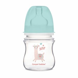 CANPOL Butelka SZEROKA 120ml Exotic Animals +0m (35/220) zielony